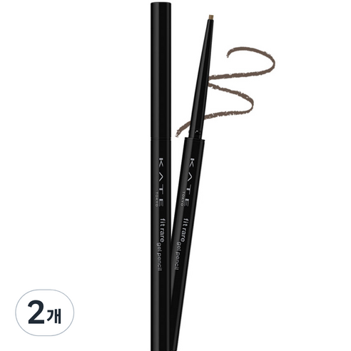 케이트 핏 레어 젤 펜슬 N 아이라이너 0.08g, GY-1 올리브 그레이지, 2개