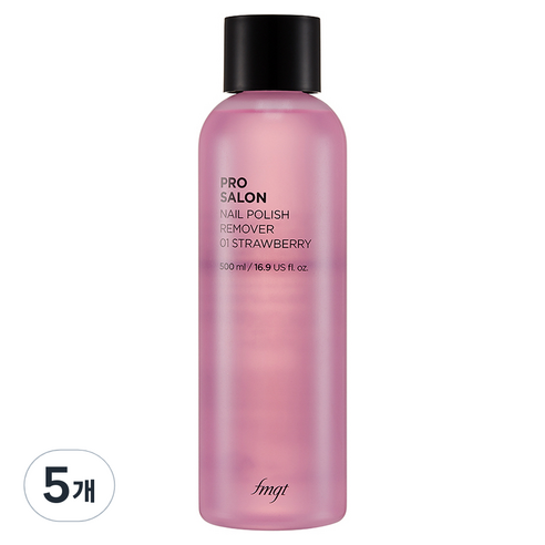 fmgt 프로 살롱 네일 리무버 01스트로베리, 500ml, 5개