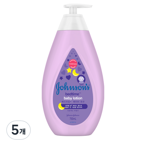 존슨즈베이비 베드타임 로션, 750ml, 5개