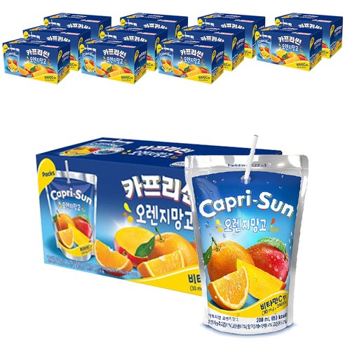 농심 카프리썬 오렌지망고, 200ml, 120개
