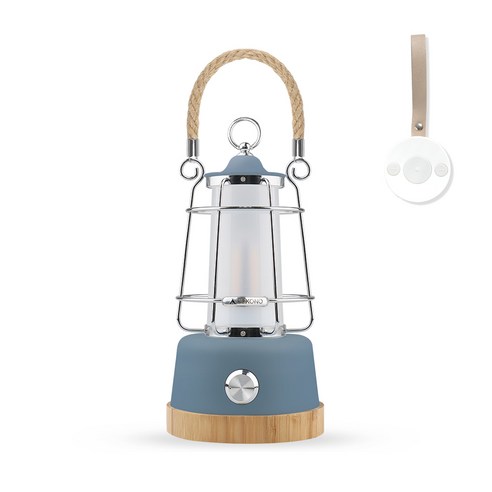 코코노 러스티 클래식 LED 감성 캠핑 랜턴, 앤틱 블루, 1개