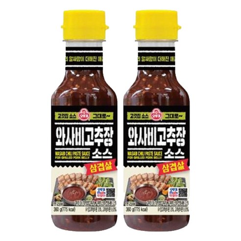 오뚜기 삼겹살 와사비 고추장 소스, 360g, 2개