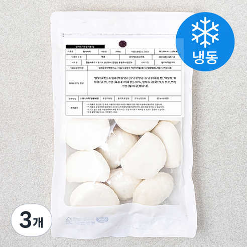 김재규우리떡연구소 굳지않는 흰개피떡 (냉동), 500g, 3개