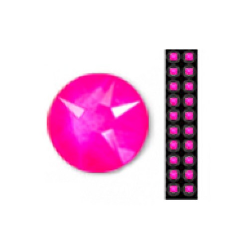 와사비네코 미미츠보 스와로브스키 귀침 지압 쥬얼리 패치 M 3.0mm 20p, 네온핑크, 1개