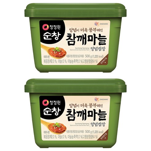 대상 청정원 순창 참깨마늘 양념쌈장, 2개, 500g