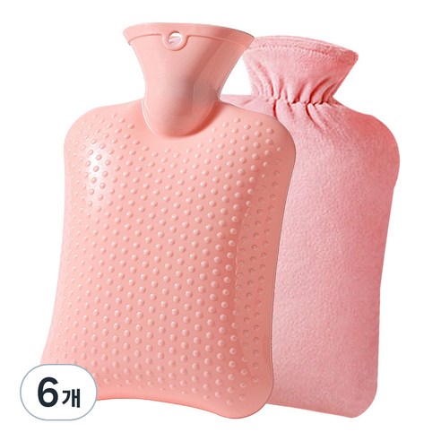 바코젤 지압형 찜질 물주머니 핑크 1L+커버 세트, 6개