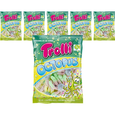 트롤리 사우어 옥토퍼스 젤리, 100g, 6개