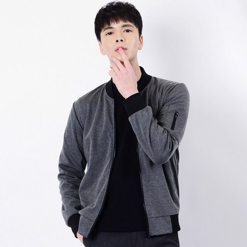 타운클로 남녀공용 지퍼포인트 스판 블루종 자켓