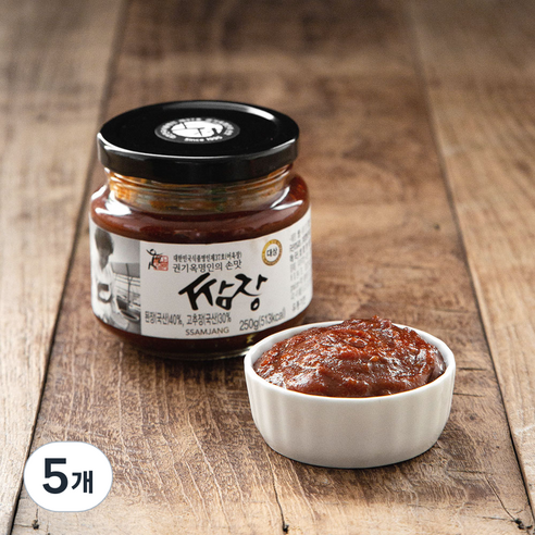 권기옥 명인 웃말 쌈장, 250g, 5개