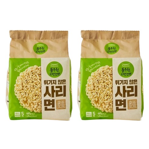 풀무원 자연건면 튀기지 않는 사리면 460g, 10개