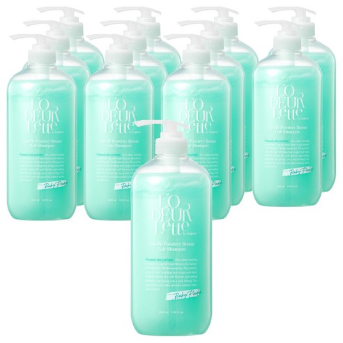 로더렛 컬러 핏 헤어 두피 퍼퓸 샴푸 베이비파우더향, 1000ml, 12개