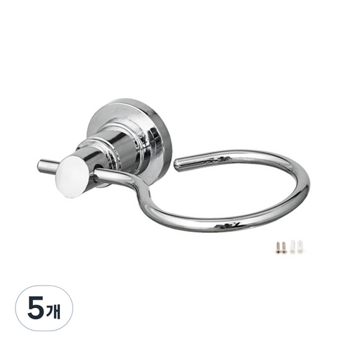 코시나 헤어드라이기 거치대, 실버, 5개