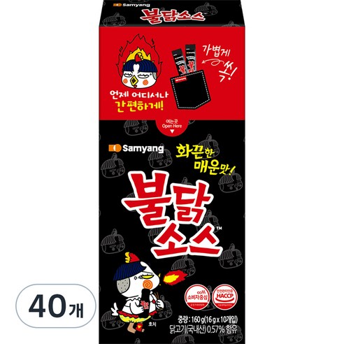 삼양식품 삼양 불닭소스 스틱, 160g, 4개