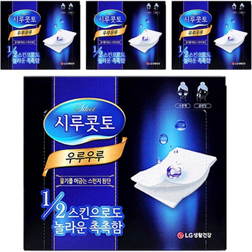 시루콧토 우루우루 화장솜, 40개입, 4개