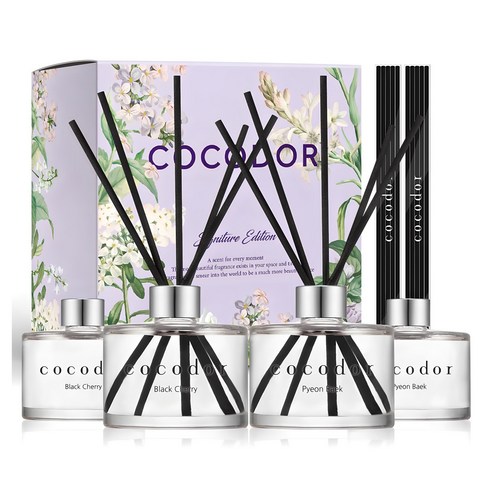 코코도르 퍼퓸 디퓨저, 블랙체리+편백, 200ml, 4개