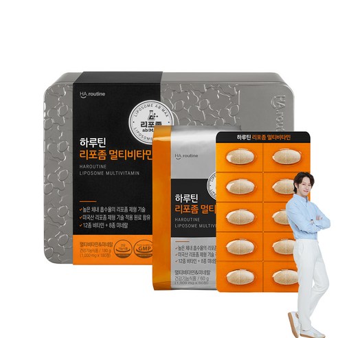 하루틴 리포좀 공법 멀티비타민 틴케이스 180g, 1개, 180정