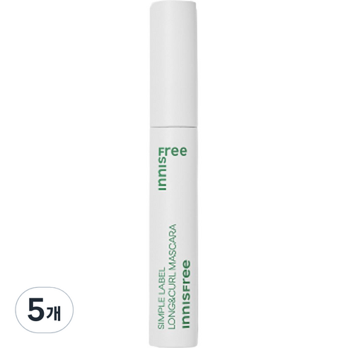 이니스프리 심플라벨 롱앤컬 마스카라 7.5g, 5개
