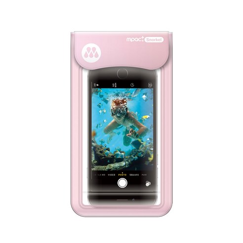 엠팩플러스 퓨어 스노클 수중 터치 스마트폰 방수팩 S20, 핑크, 1개