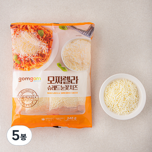 곰곰 모짜렐라 눈꽃치즈, 60g, 4개입, 5봉