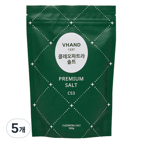 브이핸드 클레오파트라 솔트 천연암염 C53, 5개, 500g
