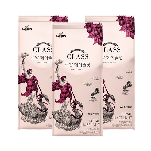 쟈뎅 클래스 로얄 헤이즐넛, 홀빈, 227g, 3개
