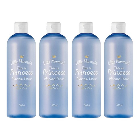 뷰티레시피 리틀머메이드 프린세스 마린토너, 500ml, 4개