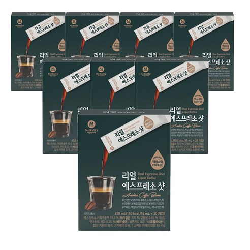 맥널티커피 리얼 에스프레소 샷 블랙 스틱커피, 30개입, 8개