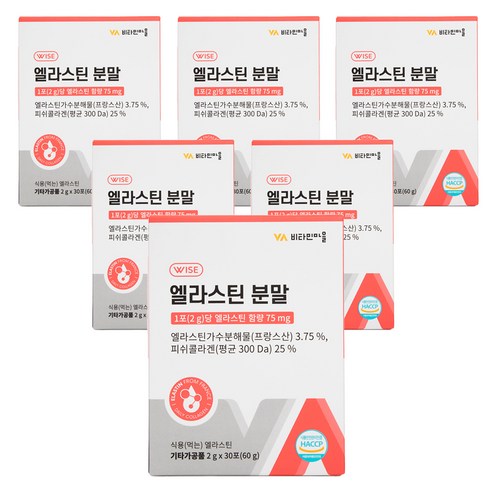 비타민마을 엘라스틴 콜라겐 분말, 2g, 6개
