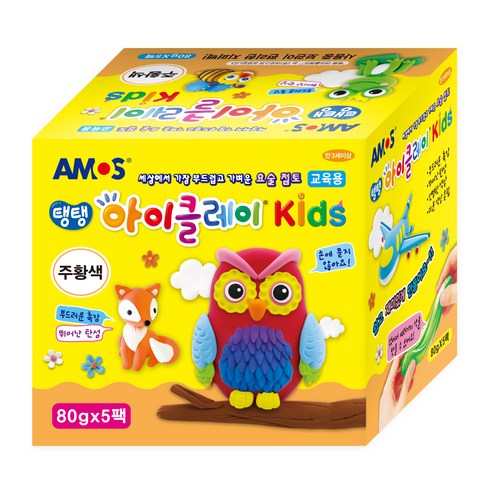 아모스 아이클레이 KIDS 5p, 주황, 80g, 5개
