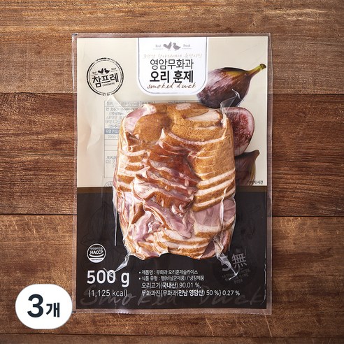 [로켓프레시] 참프레 무화과 오리훈제 슬라이스, 500g, 3개