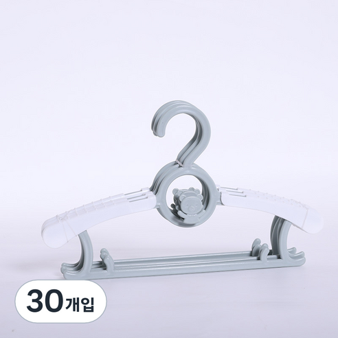 조절가능 어린이 옷걸이, 03 그레이, 30개입