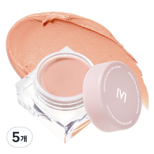 매드피치 무드 믹스 크림 블러셔 10g, 애프리콧 블러셔, 5개