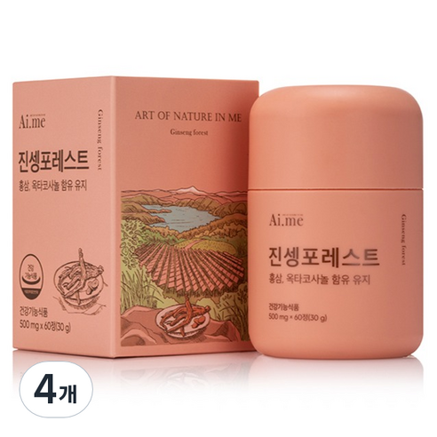 에이아이미 코오롱제약 진셍포레스트 홍삼 옥타코사놀 30g, 4개, 60정