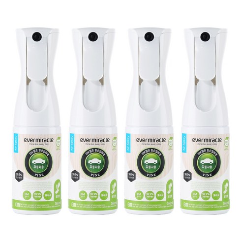 에버미라클 EM 발효 차량용 탈취제 파인향 160ml, 1개입, 4개
