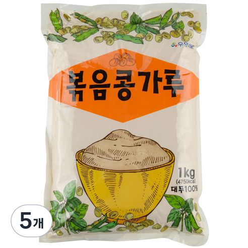 우영 볶음콩가루, 1kg, 5개