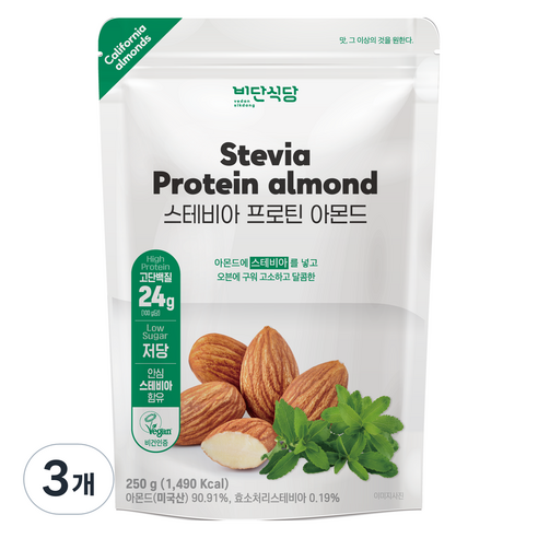 비단식당 스테비아 프로틴 아몬드, 250g, 1개