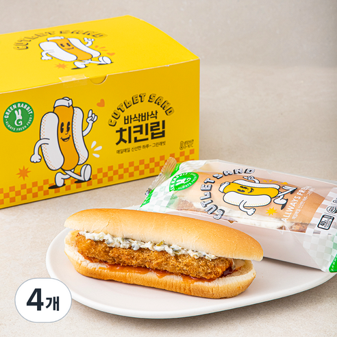 그린래빗 바삭바삭 치킨립 4입, 560g, 4개