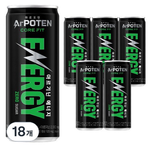 아르포텐 대상웰라이프 코어핏 에너지 드링크, 355ml, 18개