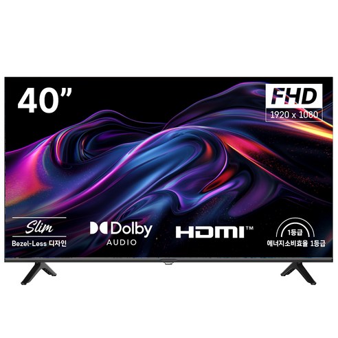 [10% 환급가전] 홈플래닛 프리미엄 베젤리스 고화질 40인치 FHD LED TV