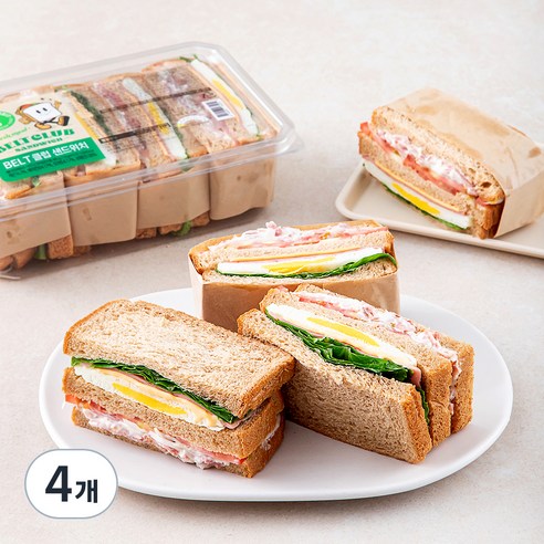 그린래빗 BELT 클럽 샌드위치, 480g, 4개