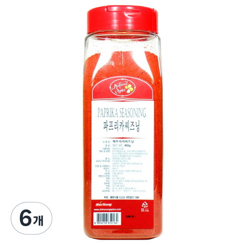 내츄럴스파이스 파프리카 씨즈닝, 450g, 6개