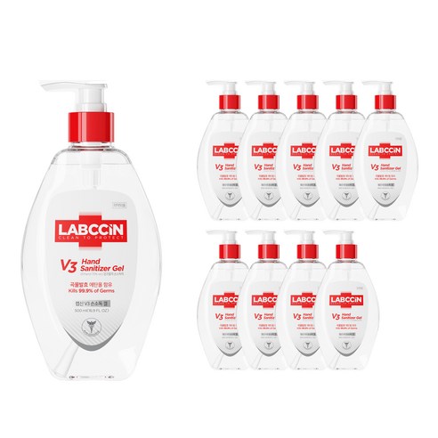 랩신 V3 새니타이저 겔, 500ml, 10개