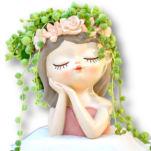 곰지홈 다육이 꽃화관여인 화분, B타입, 1개