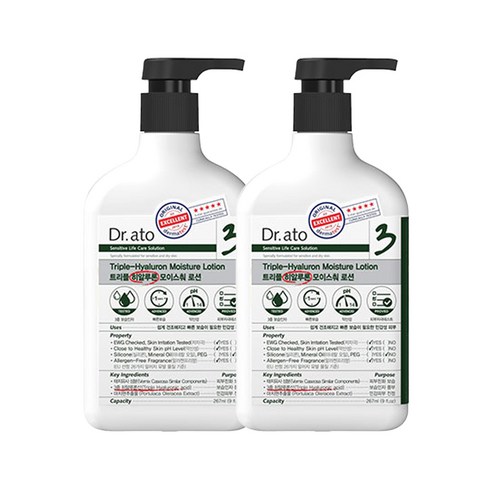 닥터아토 트리플 히알루론 모이스춰 로션, 267ml, 2개