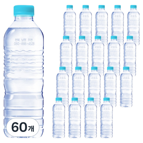 가야 G워터 생수 무라벨, 500ml, 60개