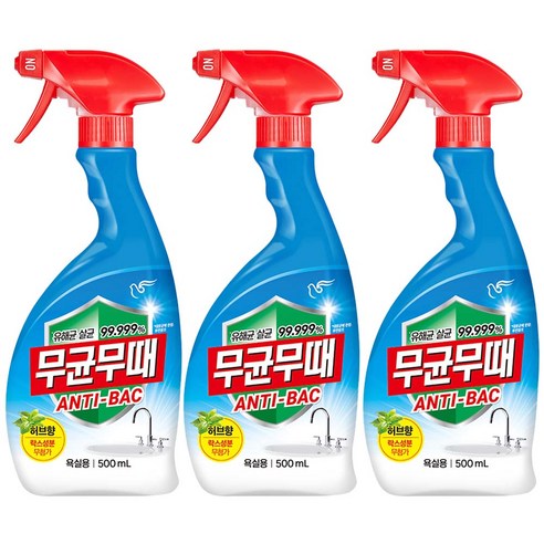 무균무때 안티박 욕실용 세정제, 500ml, 3개