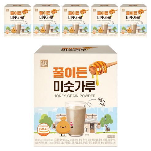 다농원 꿀이든 미숫가루 30p, 600g, 6개