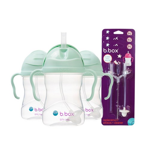 비박스 로얄 젤라또 빨대컵 240ml 3p + 빨대세트, 피스타치오, 1세트