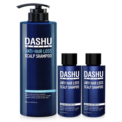 다슈 데일리 한방 두피 골드 두피케어 탈모샴푸 500ml + 50ml 2p 세트, 1개