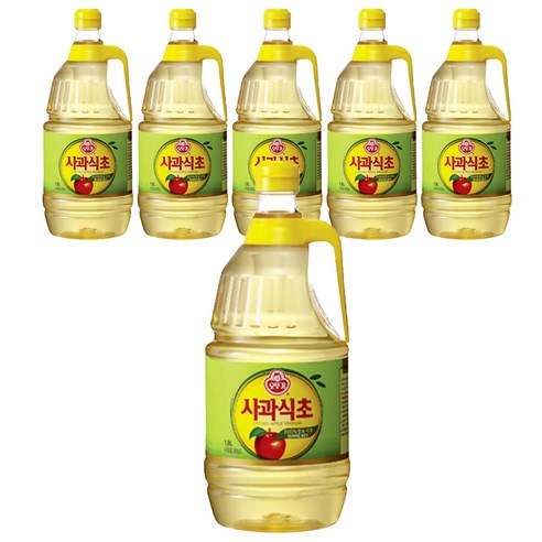오뚜기 사과식초, 6개, 1.8L